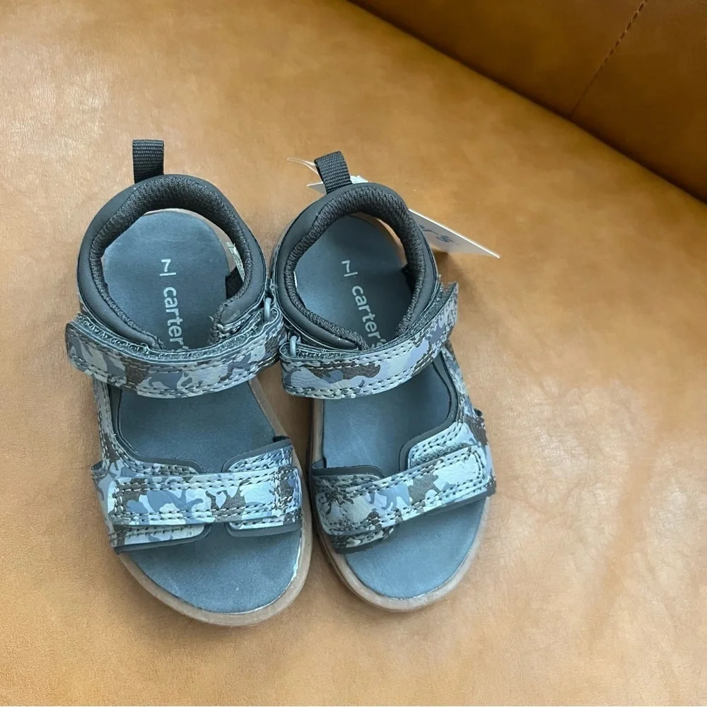 Carter's Gabriel Toddler Boys' Sz 7M Sandals Kids Camouflage Sandals NWT
